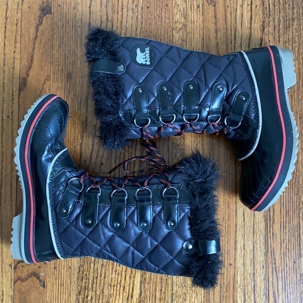 Sorel Tofino Cate black waterproof boots size 7